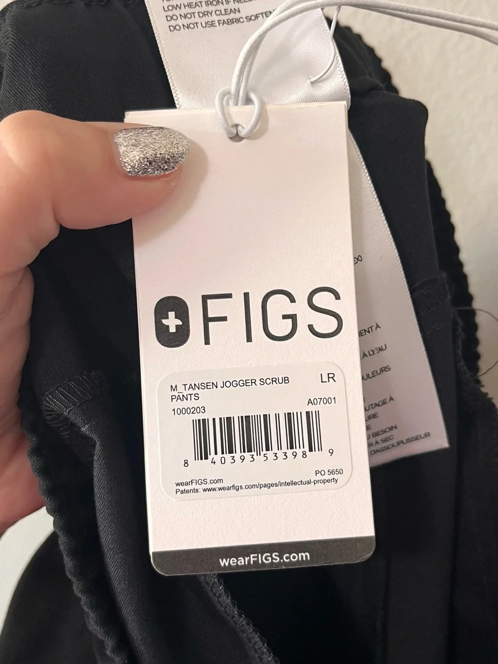 Figs NWT Men's Tansen Jogger Scrub Pants Black Size Large Regular Medical Nurse